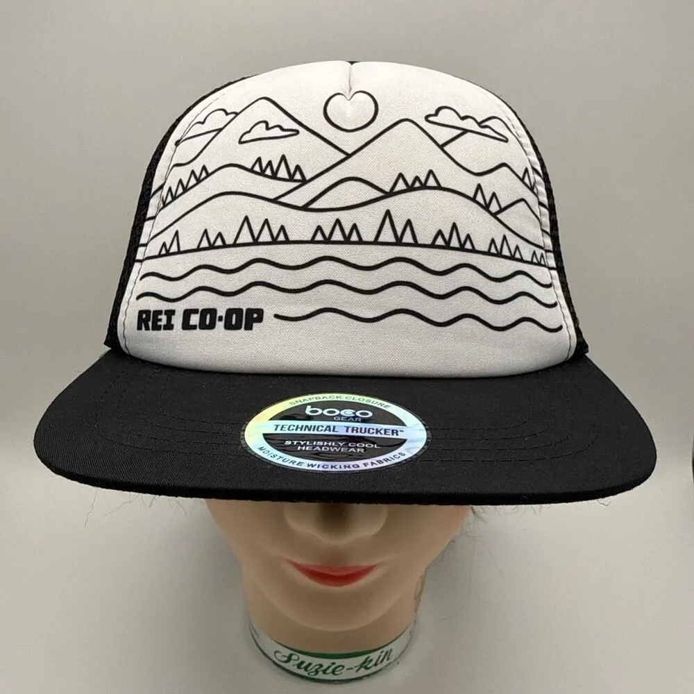 REI CO-OP Boco Gear Technical Camp Trucker Mesh SnapBack Outdoor Cap Hat